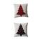 Hello Honey® 18" Embroidered Wool Christmas Tree Throw Pillow Set